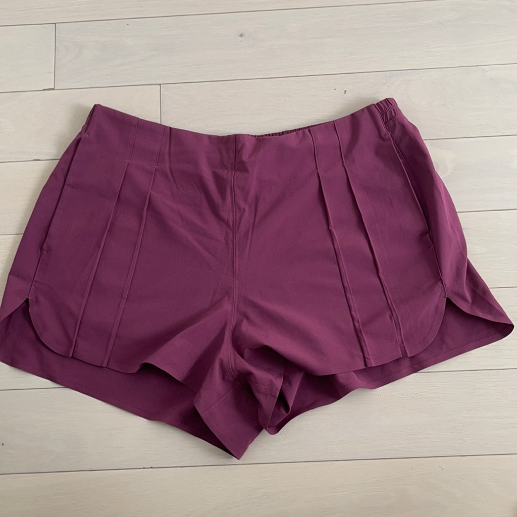 Lululemon Burgundy Running Shorts. Worn Once.